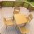 ISP1642S-TEA Artemis Resin Square Dining Set with 4 Arm Chairs Teak Brown 0019962010927