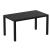 ISP186-BLA Ares Resin Rectangle Dining Table Black 55 inch 8697443556670