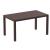ISP186-BRW Ares Resin Rectangle Dining Table Brown 55 inch 8697443556694