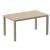 ISP186-DVR Ares Resin Rectangle Dining Table Taupe 55 inch 8697443556700