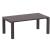 ISP774-BR Vegas Dining Table 70" to 86" Extendable Table Wicker Brown 8697443557684