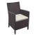 ISP806-BR California Resin Wickerlook Chair Brown with Natural Cushion 8697443553457