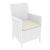 ISP806-WH California Resin Wickerlook Chair White with Natural Cushion 8697443553433