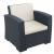 ISP831-DG Monaco Resin Patio Club Chair Dark Gray 8697443554867