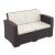 ISP832-BR Monaco Resin Patio Loveseat Brown 8697443554881