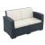 ISP832-DG Monaco Resin Patio Loveseat Dark Gray 8697443554898