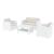 ISP835-WH Monaco Resin Patio Seating Set 4 person 4 piece White 8697443554973