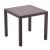 ISP875-BR Orlando Resin Wickerlook Square Dining Table Brown 31 inch 8697443556748