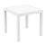 ISP875-WH Orlando Resin Wickerlook Square Dining Table White 31 inch 8697443556724