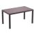 ISP878-BR Orlando Wickerlook Rectangle Dining Table Brown 55 inch 8697443556779