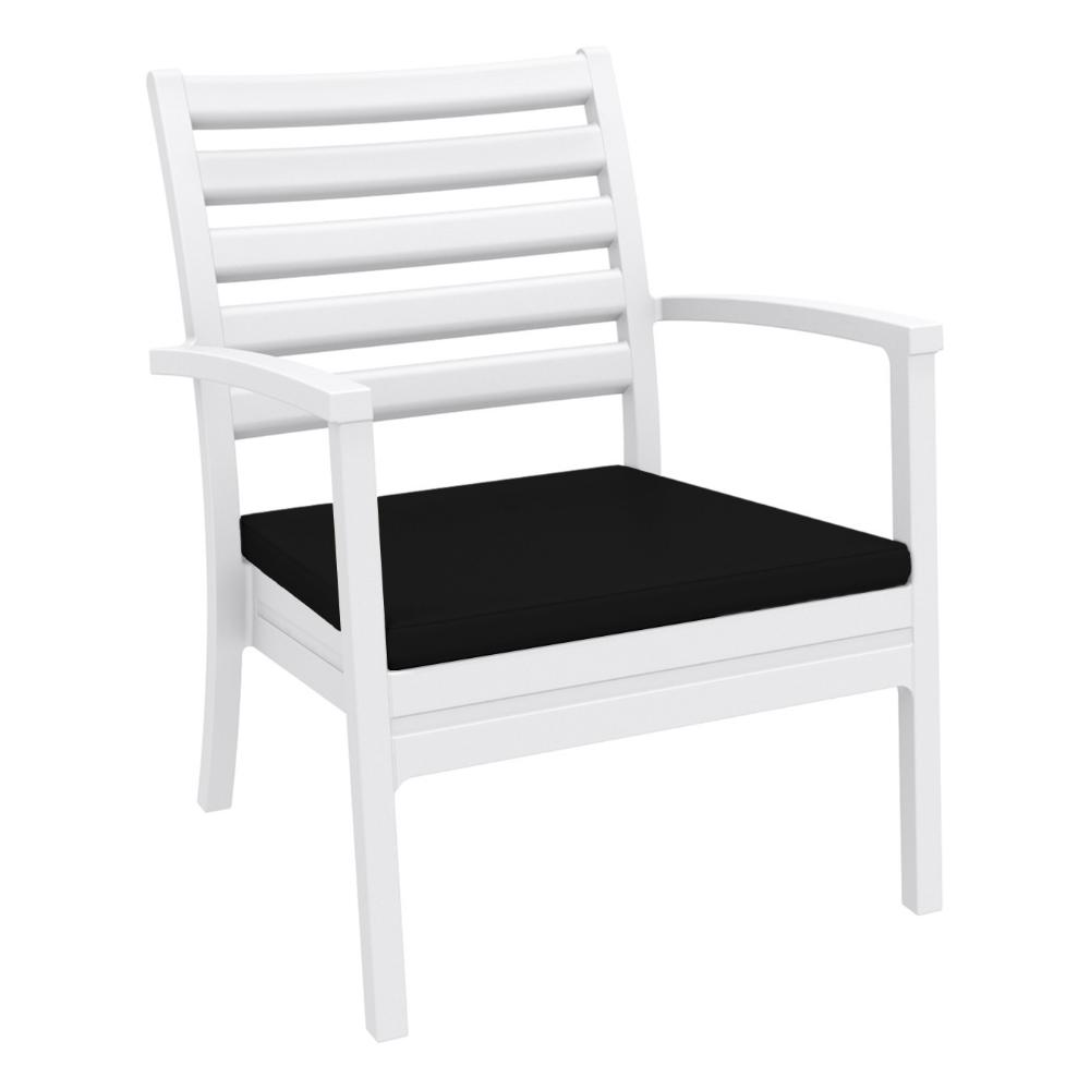 Artemis XL Outdoor Club Chair White - Black ISP004-WHI-CBL