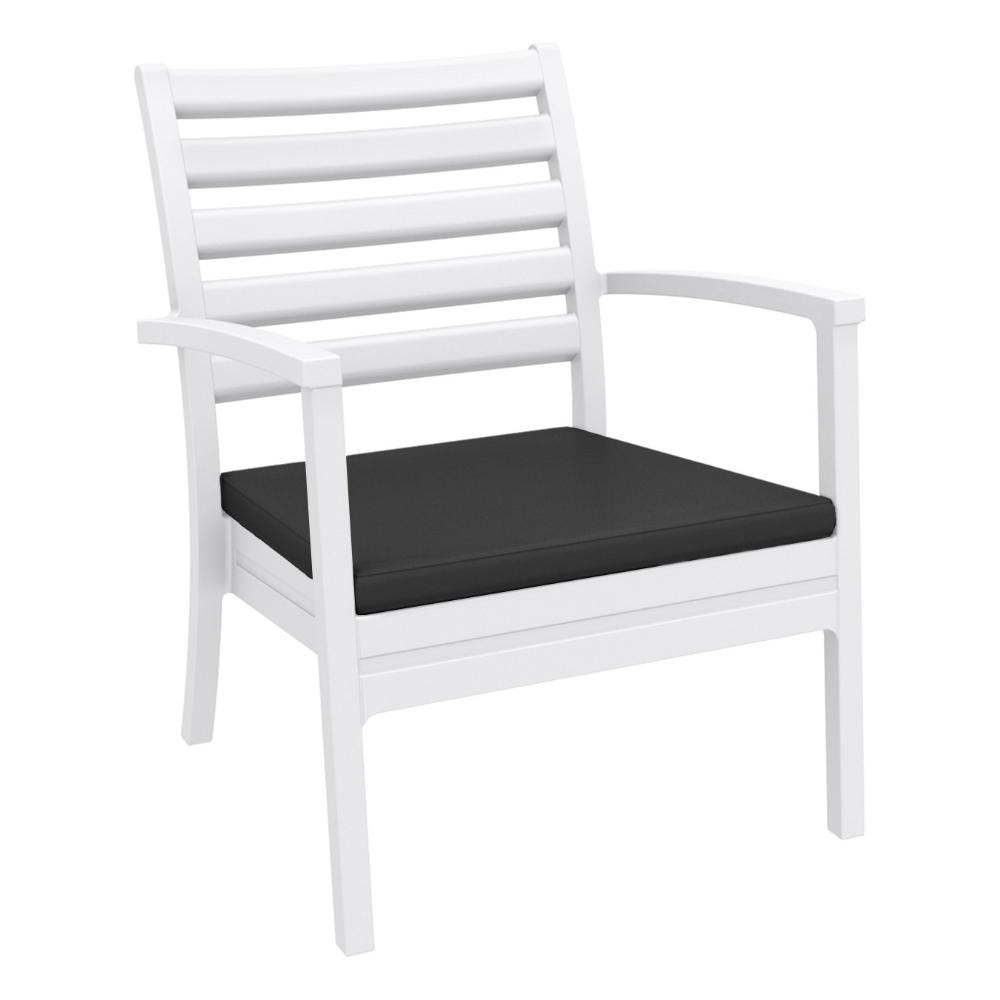 Artemis XL Outdoor Club Chair White - Charcoal ISP004-WHI-CCH