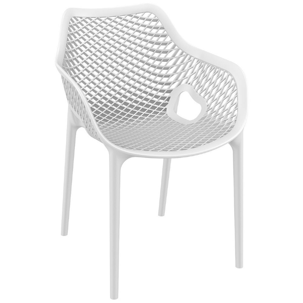 Air XL Resin Outdoor Arm Chair White ISP007-WHI