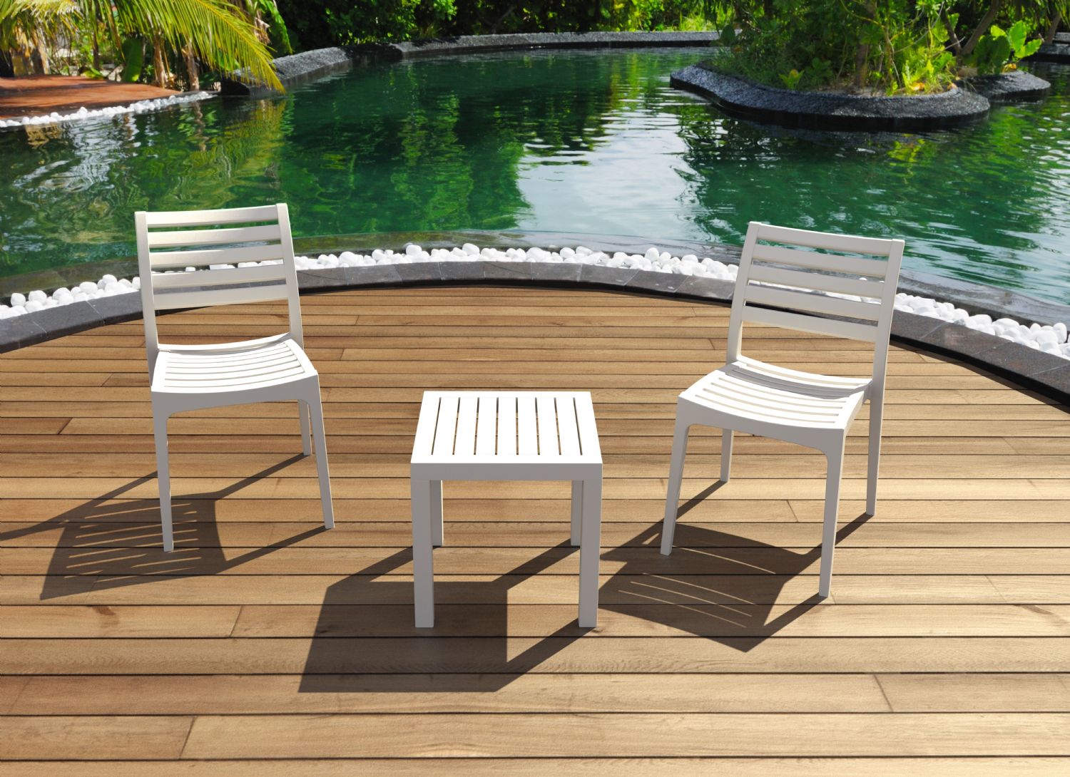 Ares Resin Outdoor Dining Chair White ISP009-WHI - 17