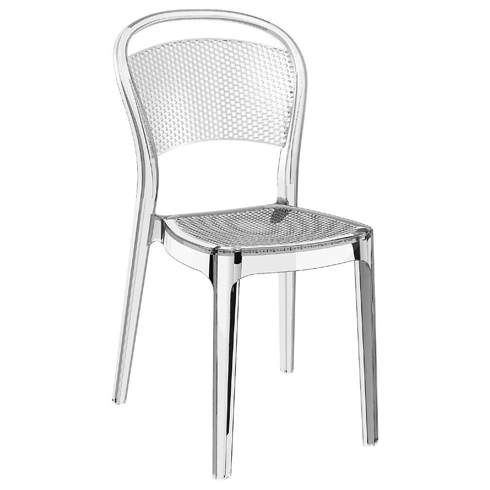 Bee Polycarbonate Dining Chair Transparent Clear ISP021-TCL
