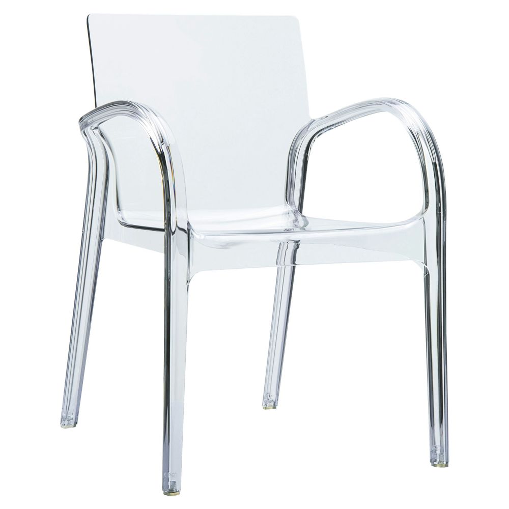 Dejavu Polycarbonate Arm Chair Transparent ISP032-TCL