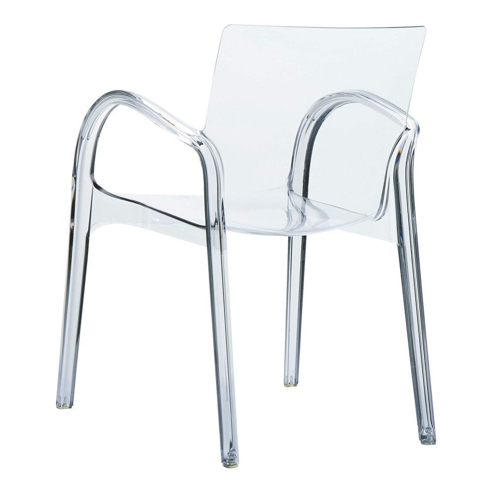 Dejavu Polycarbonate Arm Chair Transparent ISP032 TCL By Siesta
