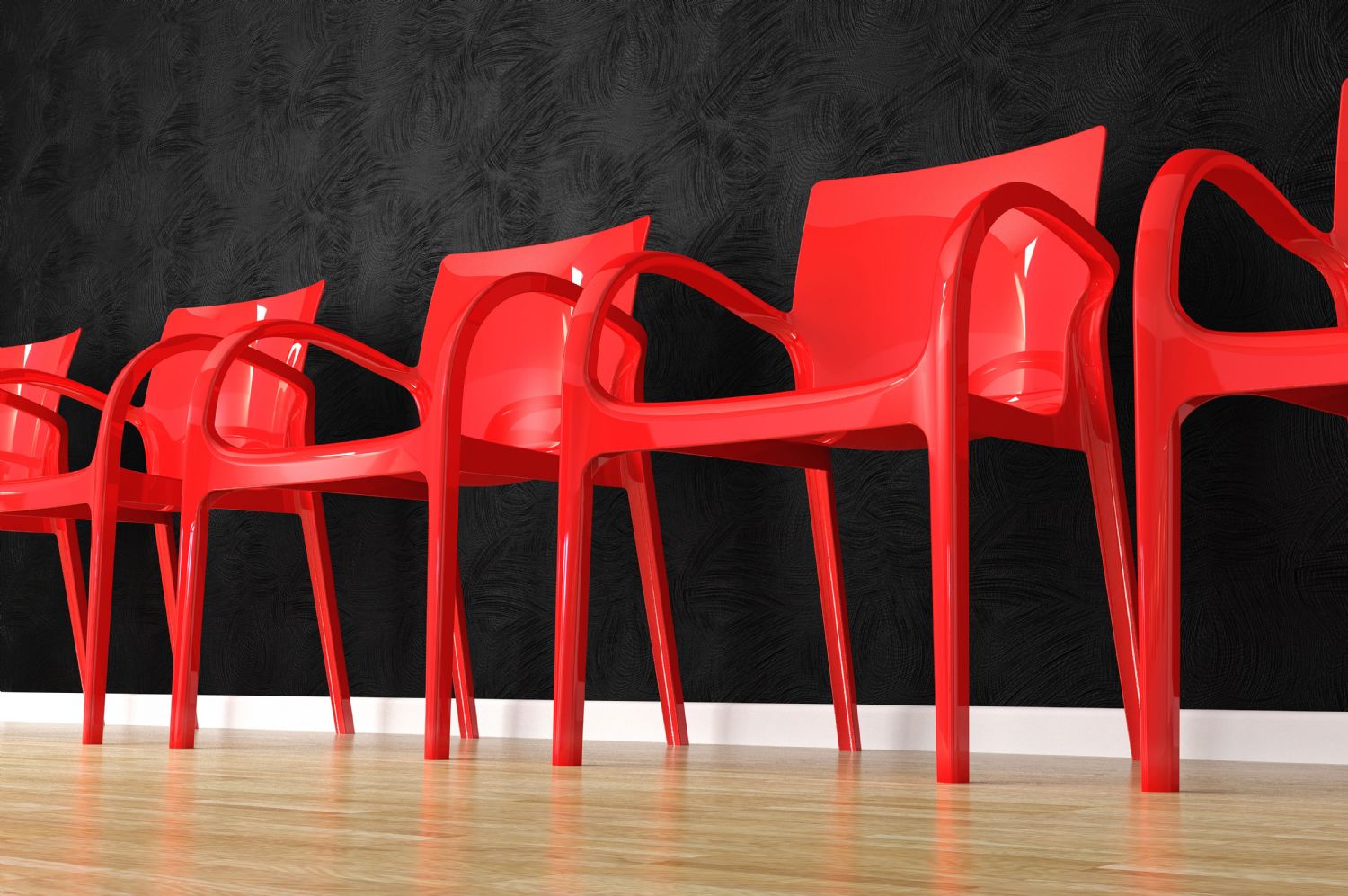 Dejavu Polycarbonate Arm Chair Red ISP032-GRED - 3