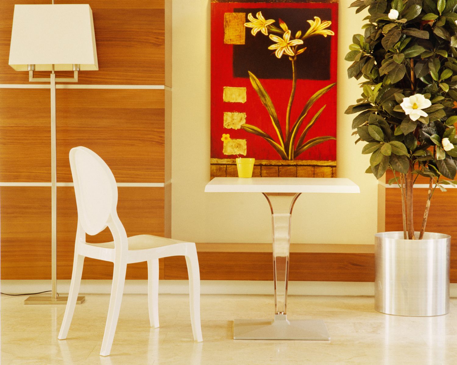 Elizabeth Polycarbonate Dining Chair White ISP034-GWHI - 5