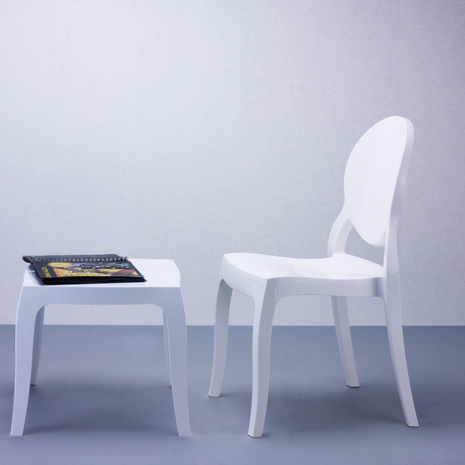 Elizabeth Polycarbonate Dining Chair White ISP034-GWHI - 6