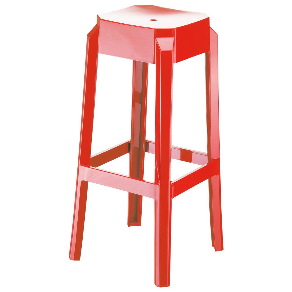 Fox Polycarbonate Barstool Glossy Red ISP037-GRED