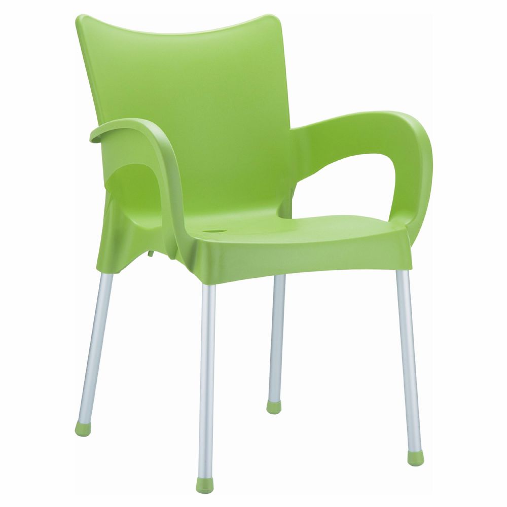 Romeo Resin Dining Arm Chair Apple Green ISP043-APP