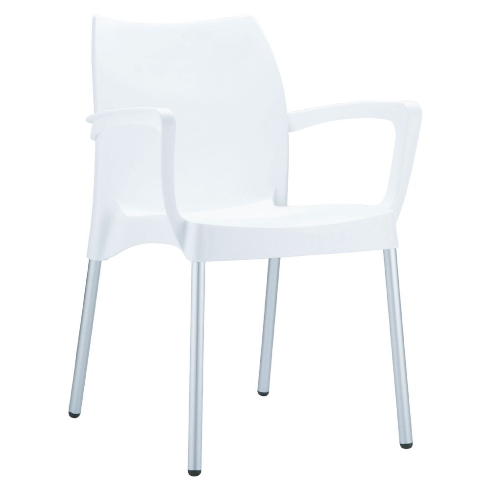 Dolce Resin Outdoor Armchair White ISP047-WHI