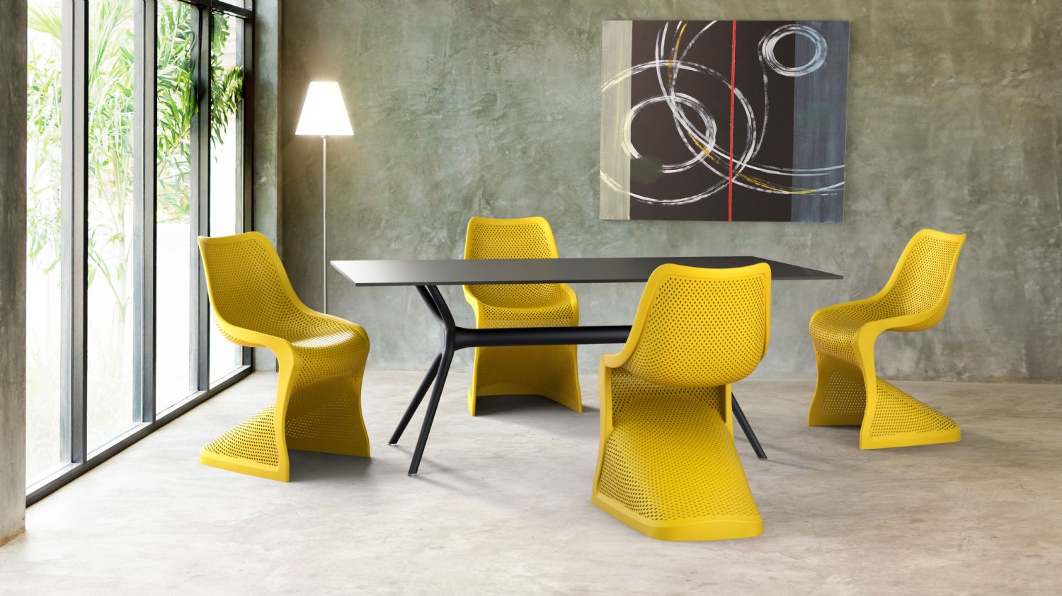 Bloom Contemporary Dining Chair Yellow ISP048-YEL - 15