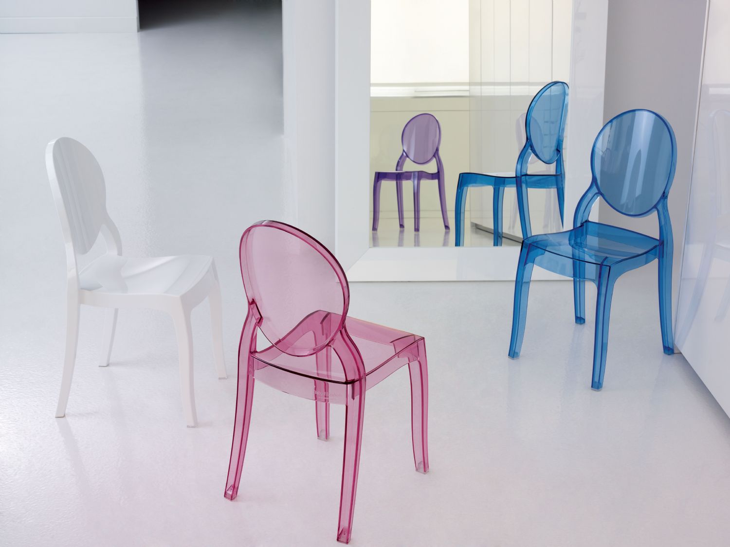 Baby Elizabeth Kids Chair Transparent Blue ISP051-TBLU - 6
