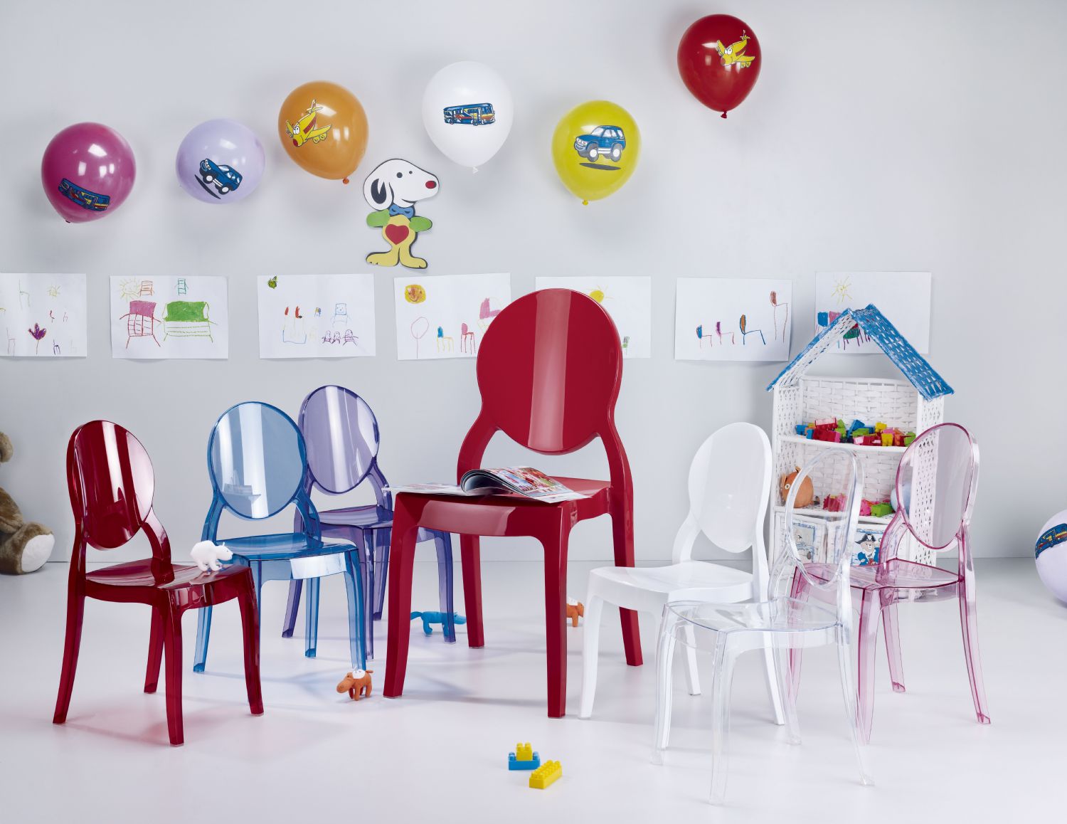 Baby Elizabeth Kids Chair Transparent Pink ISP051-TPNK - 10