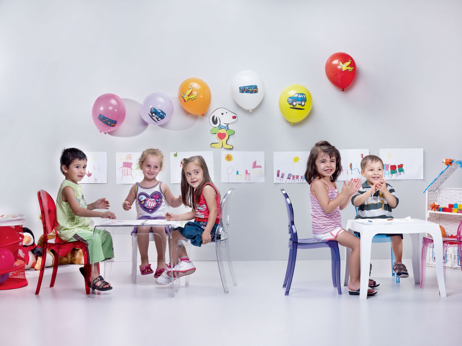 Baby Elizabeth Kids Chair Transparent Pink ISP051-TPNK - 14