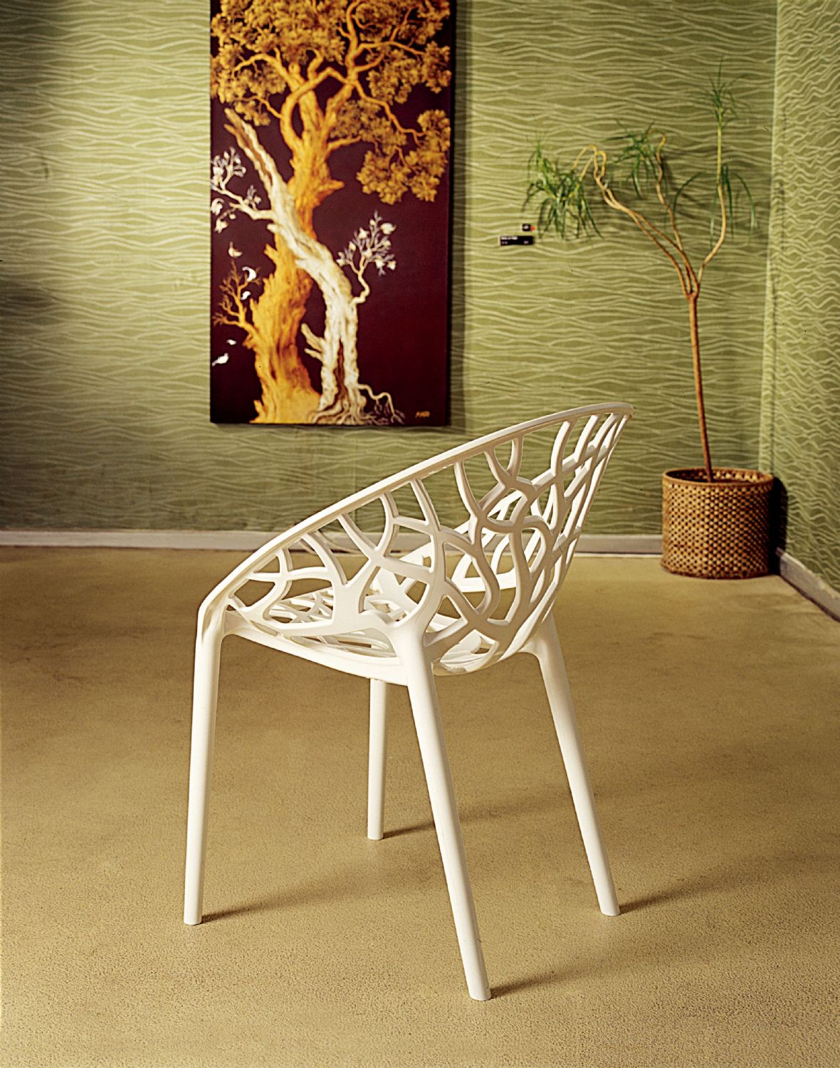 Crystal Polycarbonate Modern Dining Chair Transparent Amber ISP052-TAMB - 1