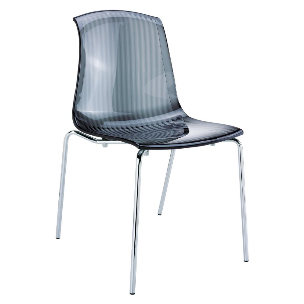 Allegra Indoor Dining Chair Transparent Black ISP057-TBLA