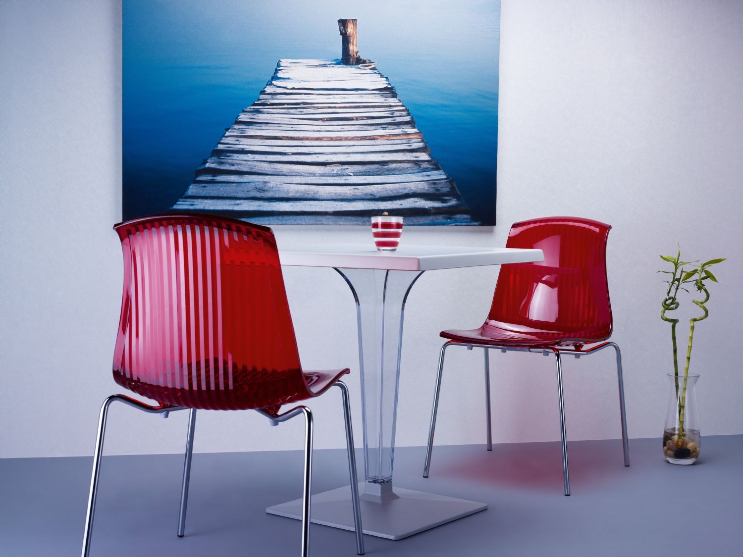 Allegra Indoor Dining Chair Transparent Amber ISP057-TAMB - 9