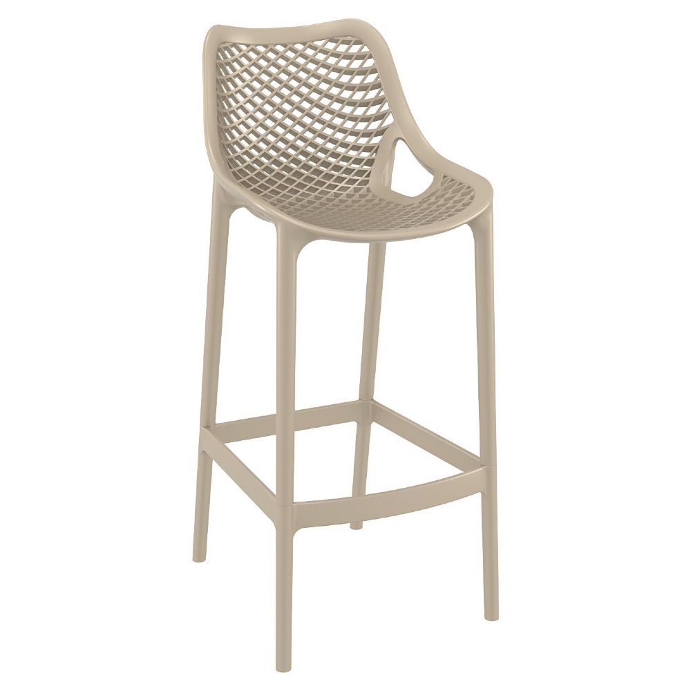 Air Resin Outdoor Bar Chair Taupe ISP068-DVR