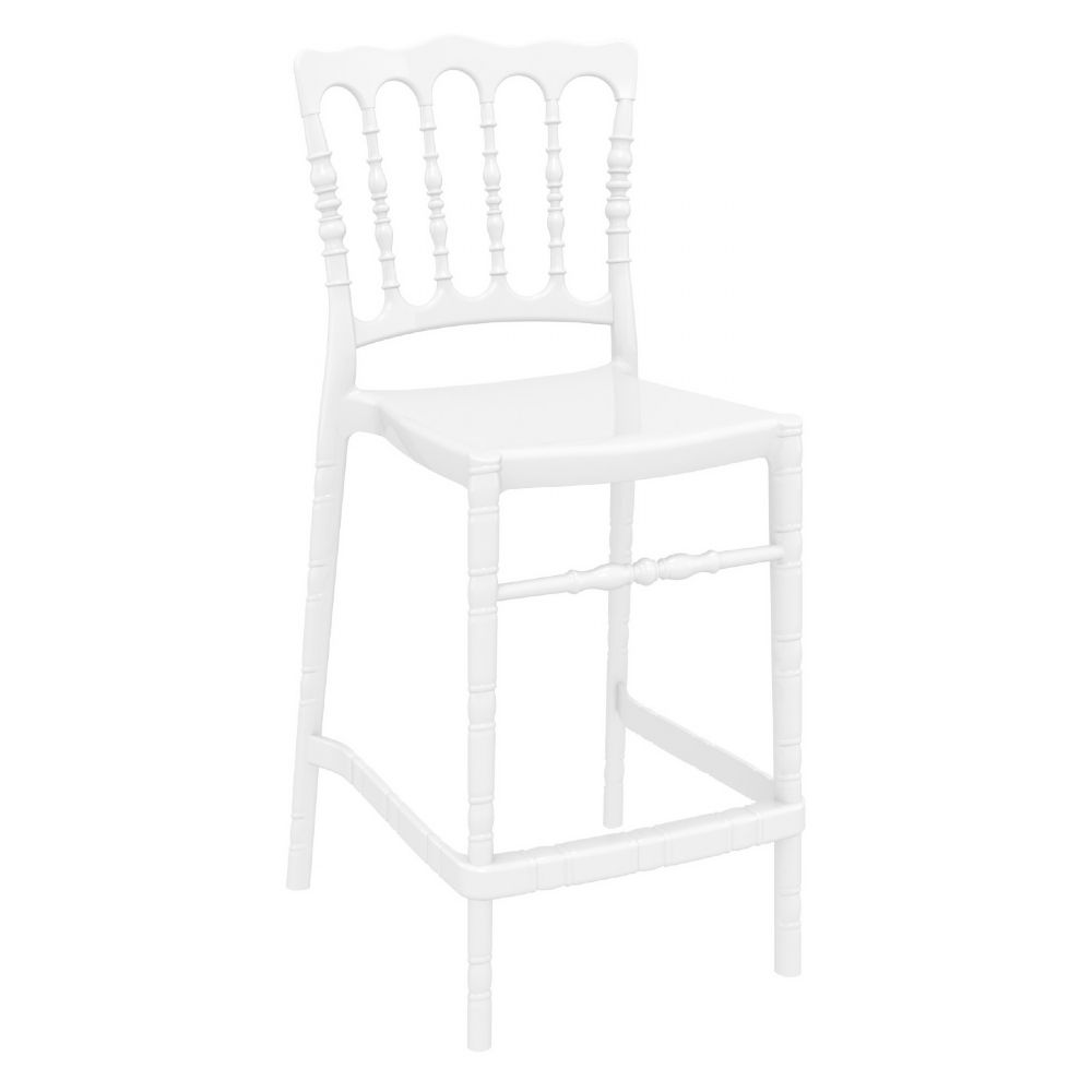 Opera Polycarbonate Counter Stool Glossy White ISP074-GWHI
