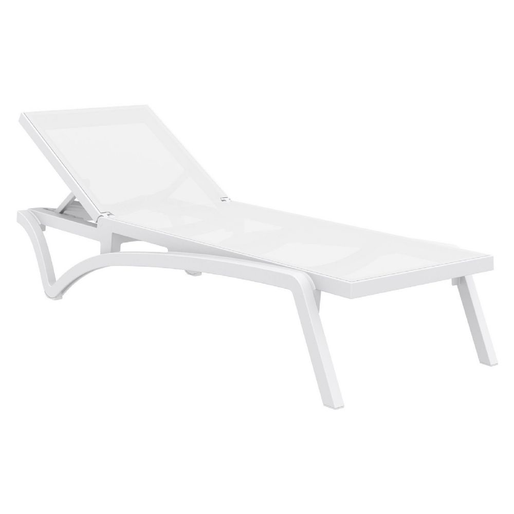 Pacific Sling Chaise Lounge White - White ISP089-WHI-WHI