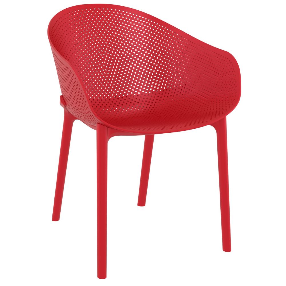 Sky Outdoor-Indoor Armchair Red ISP102-RED
