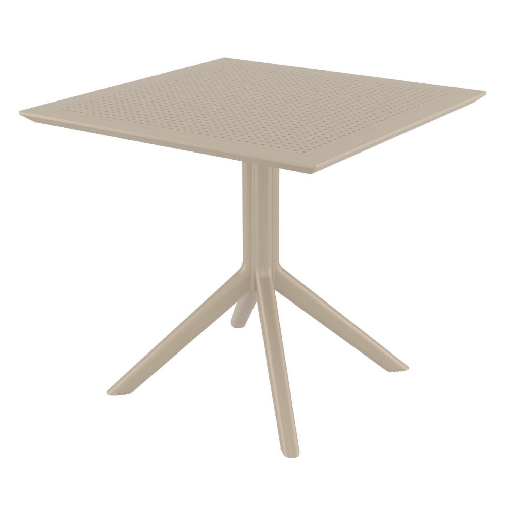 Sky Square Dining Table 31 inch Taupe ISP106-DVR