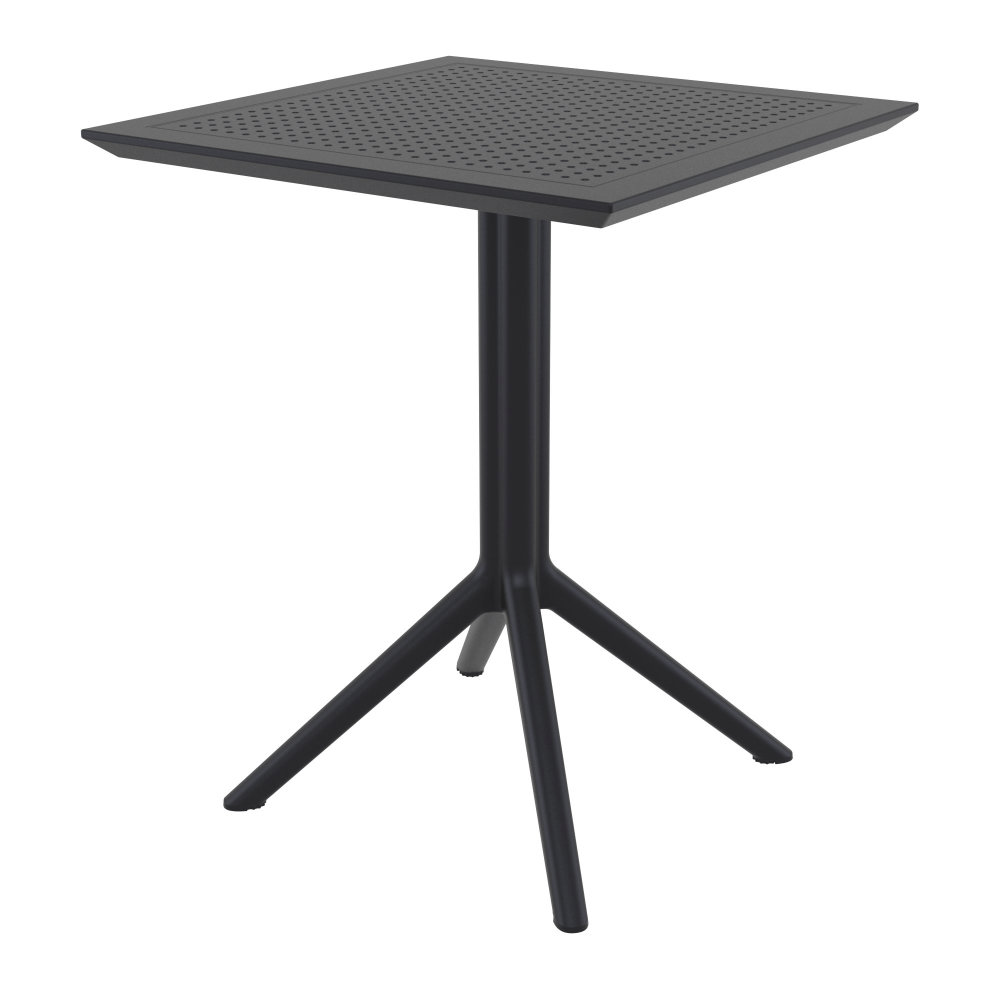Sky Square Folding Table 24 inch Black ISP114-BLA