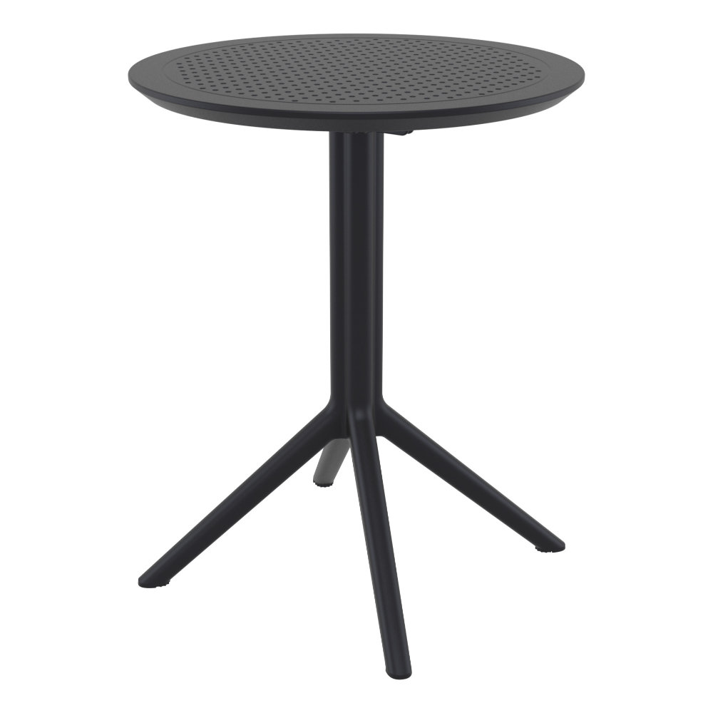 Sky Round Folding Table 24 inch Black ISP121-BLA