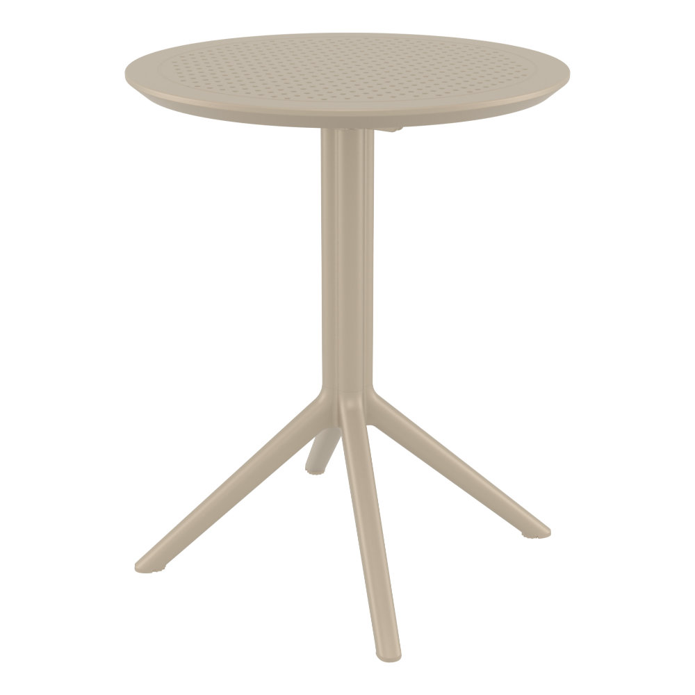 Sky Round Folding Table 24 inch Taupe ISP121-DVR