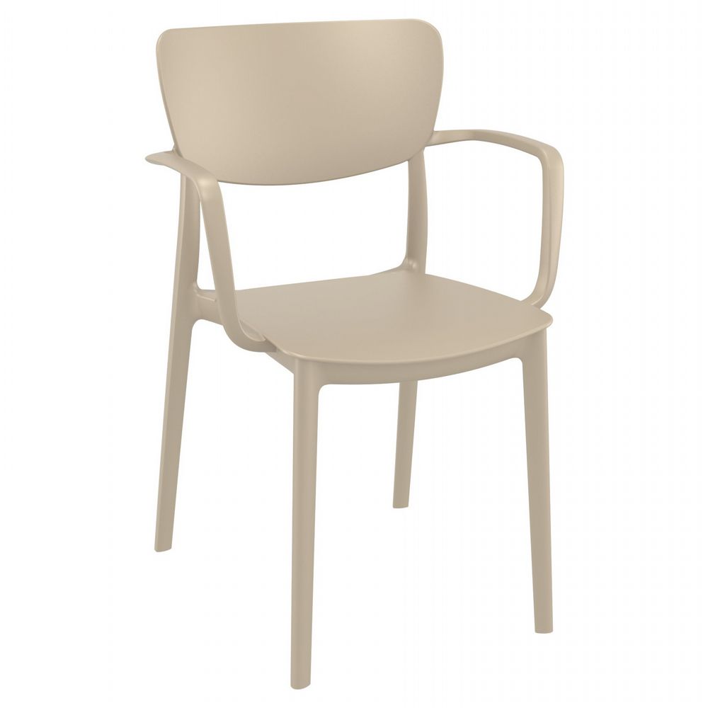 Lisa Outdoor Dining Arm Chair Taupe ISP126-DVR