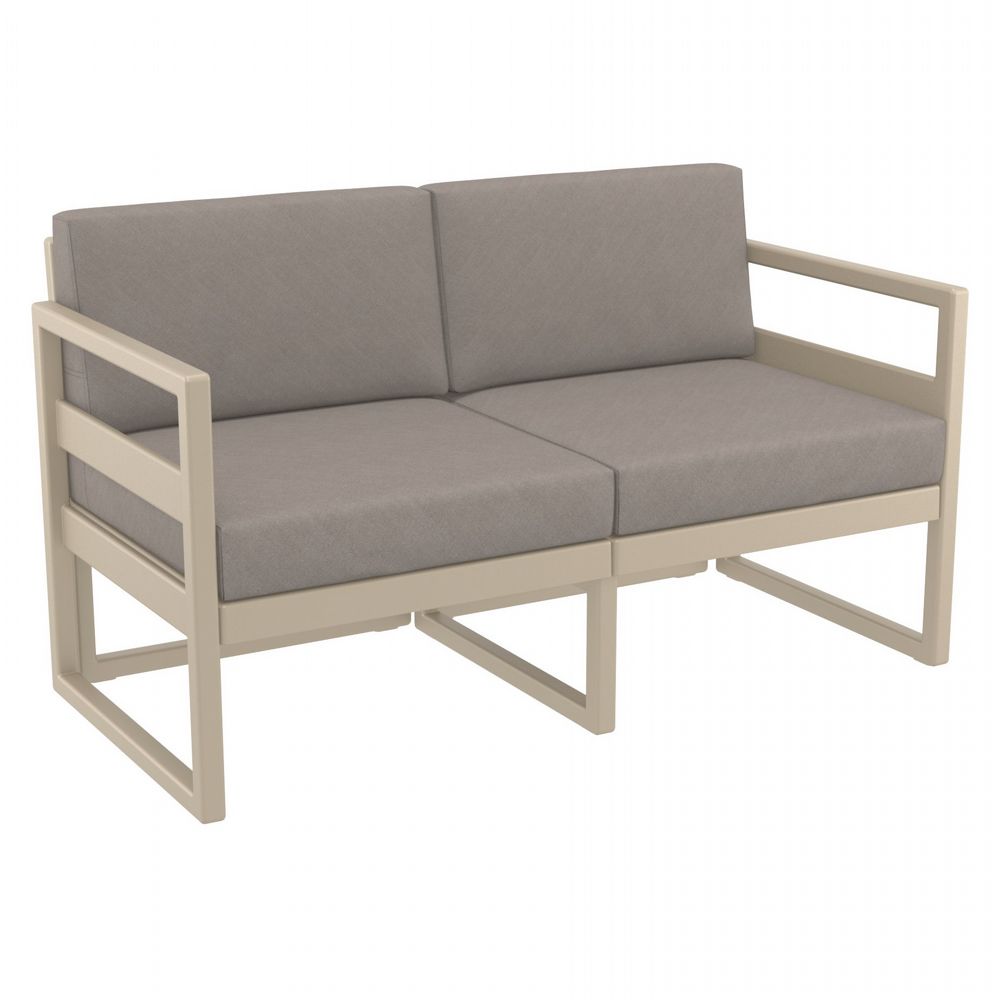 Mykonos Loveseat Taupe with Taupe Cushion ISP1312-DVR-CTA