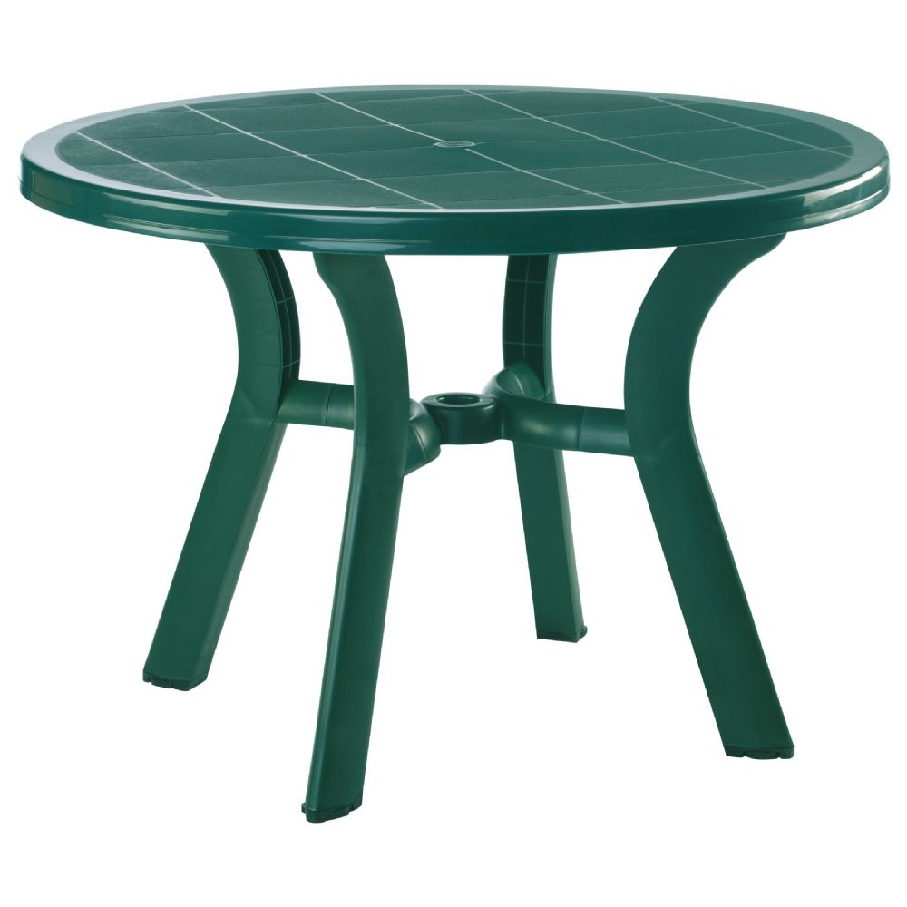 Truva Resin Round Dining Table 42 inch - Dark Green ISP146-GRE