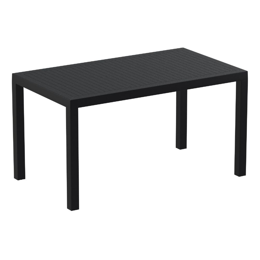 Ares Rectangle Outdoor Table 55 inch Black ISP186-BLA