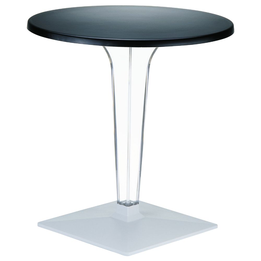 Ice Round Dining Table Black Top 31.5 inch. ISP520-BLA