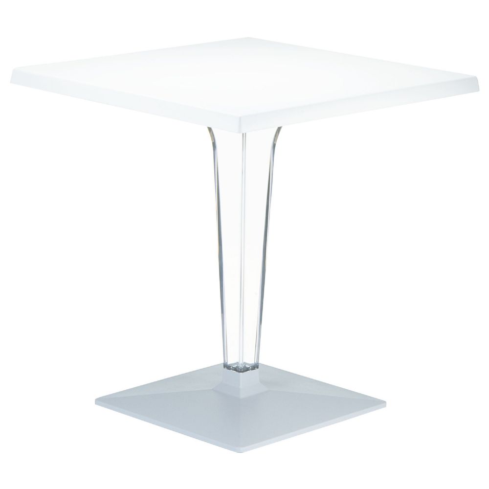 Ice Square Dining Table White Top 24 inch. ISP550-WHI