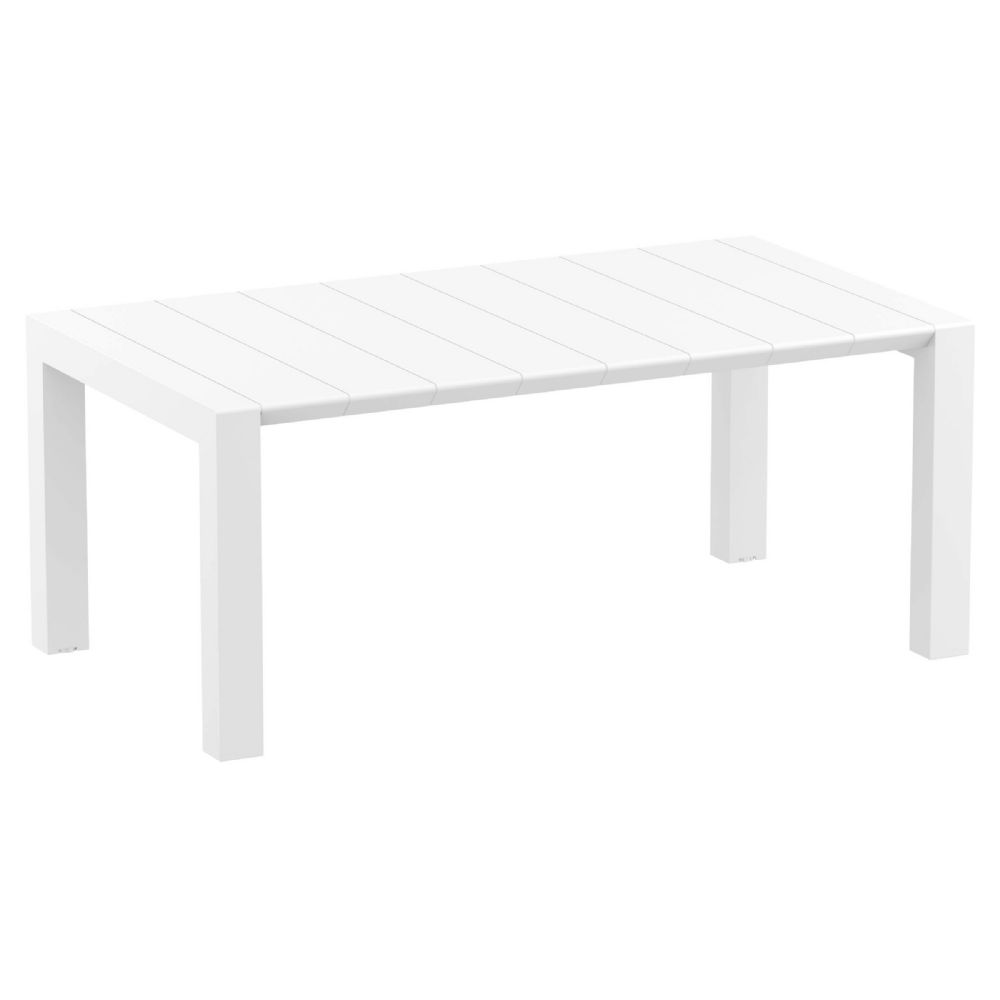Vegas Outdoor Dining Table Extendable from 70 to 86 inch White ISP774-WH