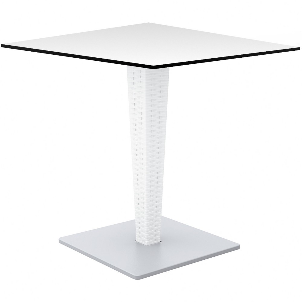 Riva HPL Top Square Table 24 inch White ISP884H60-WH